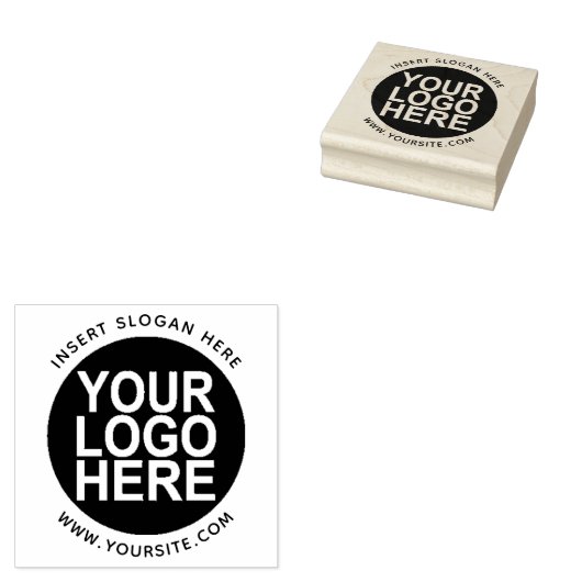 Ronde Aangepast uw bedrijf Logo Rubberstempel (Gestempeld)