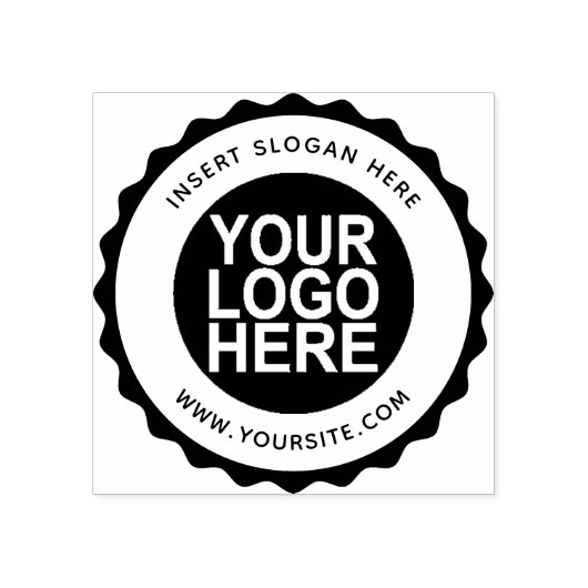 Ronde Aangepast uw bedrijf Logo Rubberstempel (Afrduk)