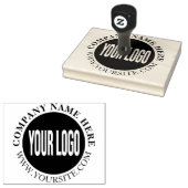 Ronde Aangepast uw bedrijf Logo Rubberstempel (Gestempeld)