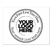 Ronde Aangepaste Logo en Tekst Bedrijf Rubberstempel (Afrduk)