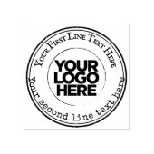 Ronde Aangepaste Logo en Tekst Bedrijf Rubberstempel (Afrduk)