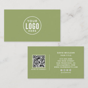 Ronde aangepaste logo QR-code social media saliegr Visitekaartje