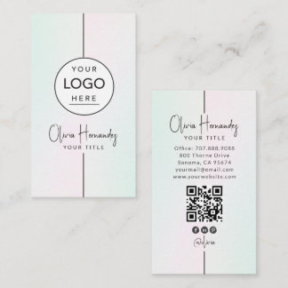 Ronde aangepaste logo QR-code sociale media verloo Visitekaartje