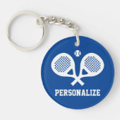 Ronde aangepaste sleutelhanger cadeau voor padel s (Voorkant)