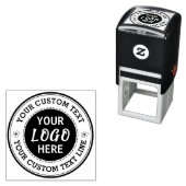 Ronde aangepaste tekst met logo zelfinktkussen  zelfinktende stempel (In situ)