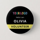 Ronde aangepaste vrijwilligersactiviteit badge naa button 5,7 cm (Voorkant)