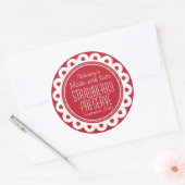 Ronde aardbeienconserveren of jam potje voedseleti ronde sticker (Envelop)