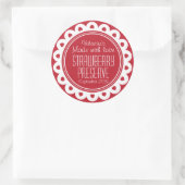 Ronde aardbeienconserveren of jam potje voedseleti ronde sticker (Tas)