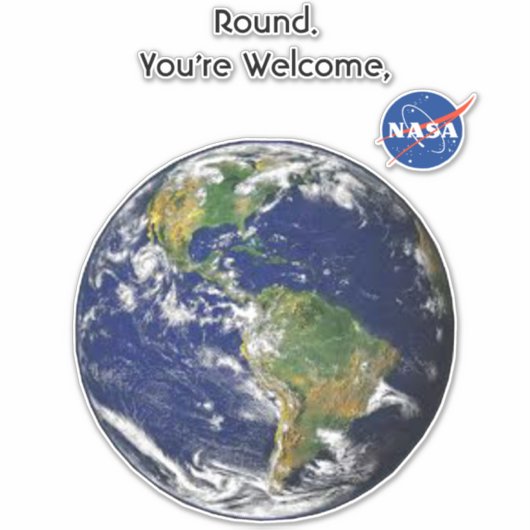 Ronde Aarde Vinyl Sticker (Voorkant)