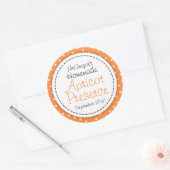 Ronde abrikoos conserveren jam sinaasappel voedsel ronde sticker (Envelop)