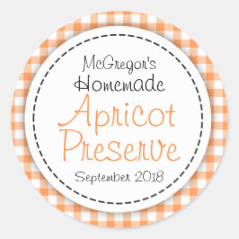 Ronde abrikoos conserveren jam sinaasappel voedsel sticker