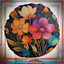 Ronde ACCENT KUSSEN - Mooie & Kleurrijke Bloemen