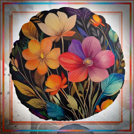 Ronde ACCENT KUSSEN - Mooie & Kleurrijke Bloemen