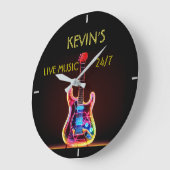 Ronde Acryl Faux Neon gitaar klok (Hoek)