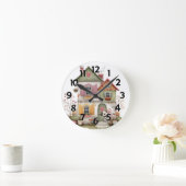 Ronde Acryl Klok Landelijk Huis (Huis)