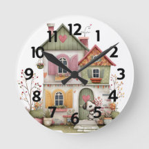 Ronde Acryl Klok Landelijk Huis