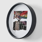 Ronde acryl wandklok Het is tijd om het gewoon te (Hoek)