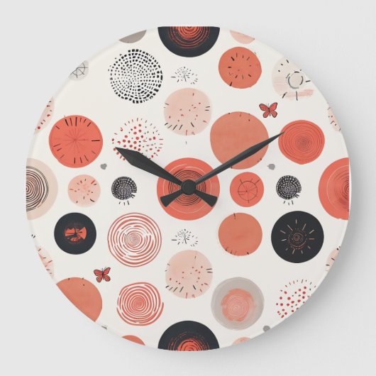 Ronde acrylwandklok grote klok (Voorkant)