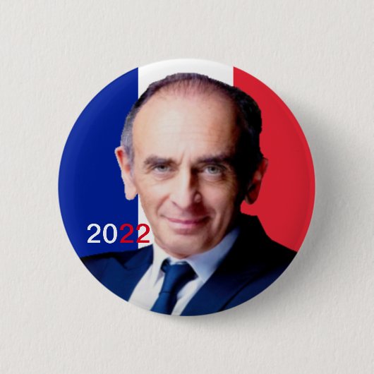 Ronde adge, Zemmour 2022 Button 5,7 Cm (Voorkant)