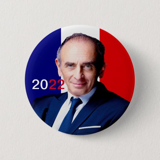 Ronde adge, Zemmour 2022 Ronde Button 5,7 Cm (Voorkant)