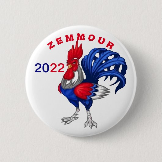 Ronde adge, Zemmour 2022 Ronde Button 5,7 Cm (Voorkant)