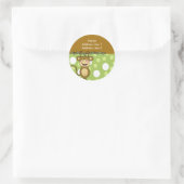 RONDE ADRESETIKETTEN Baby Monkey Sticker (Tas)