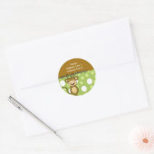 RONDE ADRESETIKETTEN Baby Monkey Sticker (Envelop)