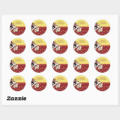 Ronde Adresetiketten Baby Moo Koe Rood Ronde Sticker (Vel)
