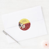 Ronde Adresetiketten Baby Moo Koe Rood Ronde Sticker (Envelop)