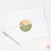 Ronde Adresetiketten | envelop afdichtingen Aap Ronde Sticker (Envelop)