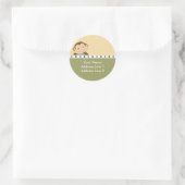 Ronde Adresetiketten | envelop afdichtingen Aap Sticker (Tas)