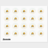 Ronde adresetiketten lovebirds sticker (Vel)