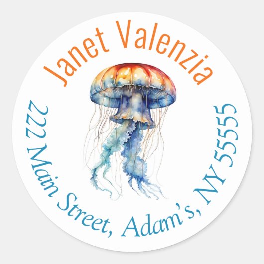 Ronde adresetiketten ronde sticker (Voorkant)