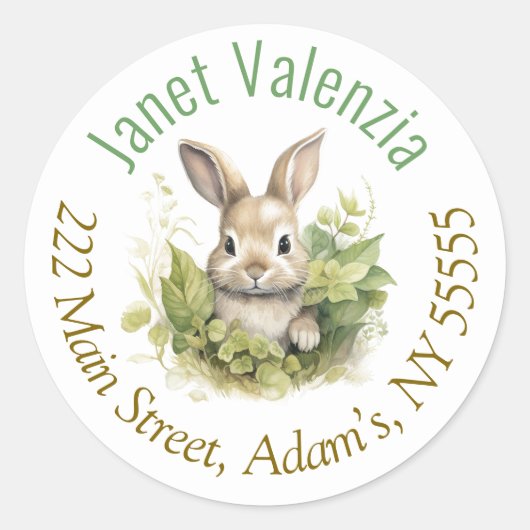 Ronde adresetiketten ronde sticker (Voorkant)