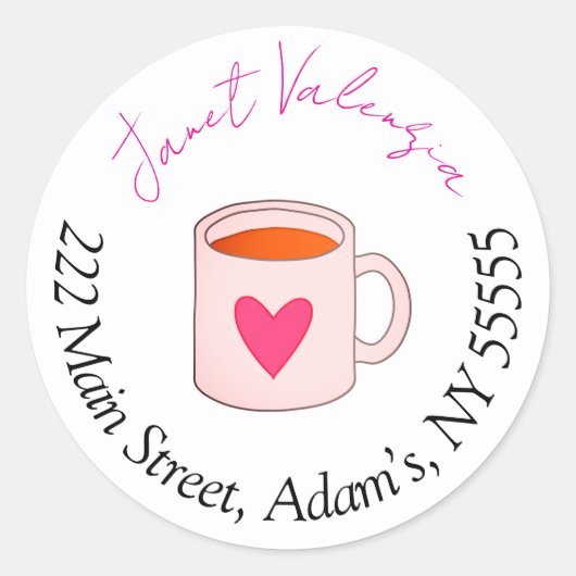 Ronde adresetiketten ronde sticker (Voorkant)