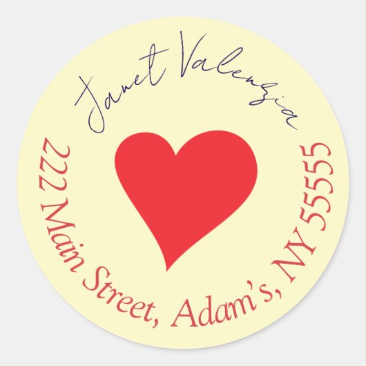 Ronde adresetiketten ronde sticker (Voorkant)