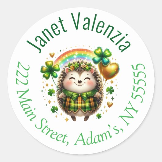 Ronde adresetiketten ronde sticker (Voorkant)