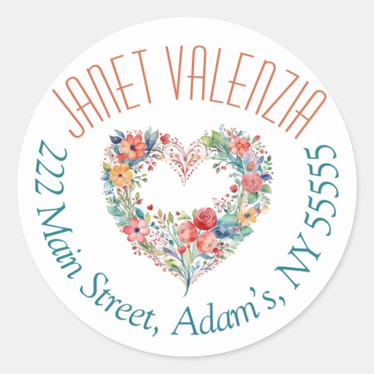 Ronde adresetiketten ronde sticker (Voorkant)