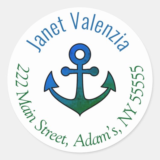 Ronde adresetiketten ronde sticker (Voorkant)