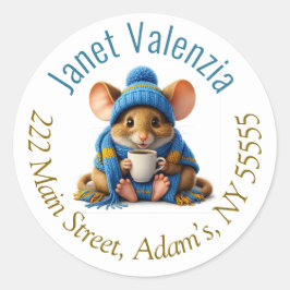 Ronde adresetiketten sticker