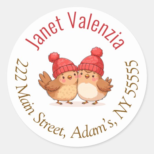 Ronde adresetiketten sticker (Voorkant)