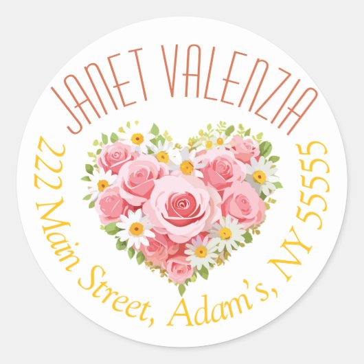 Ronde adresetiketten sticker (Voorkant)