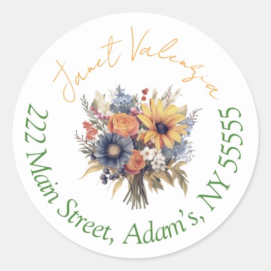 Ronde adresetiketten sticker (Voorkant)