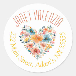 Ronde adresetiketten sticker