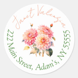 Ronde adresetiketten sticker