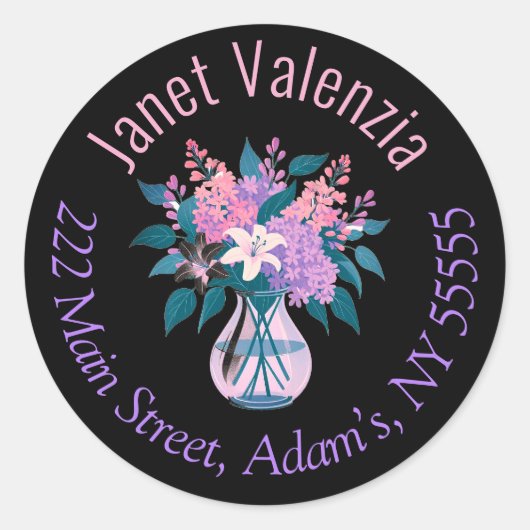 Ronde adresetiketten sticker (Voorkant)