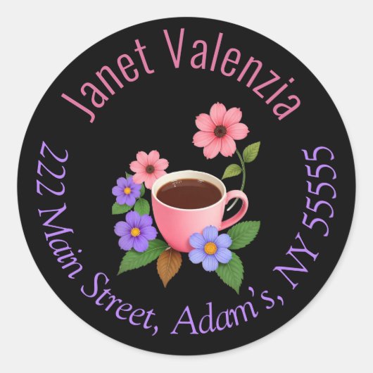 Ronde adresetiketten sticker (Voorkant)