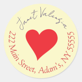 Ronde adresetiketten sticker