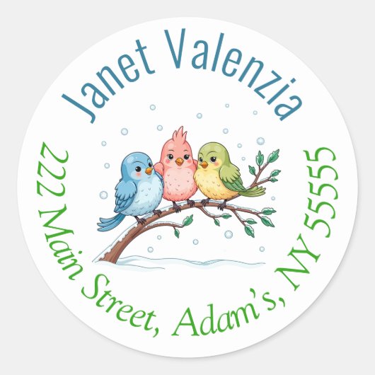 Ronde adresetiketten sticker (Voorkant)