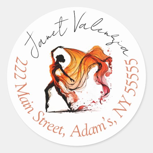 Ronde adresetiketten sticker (Voorkant)